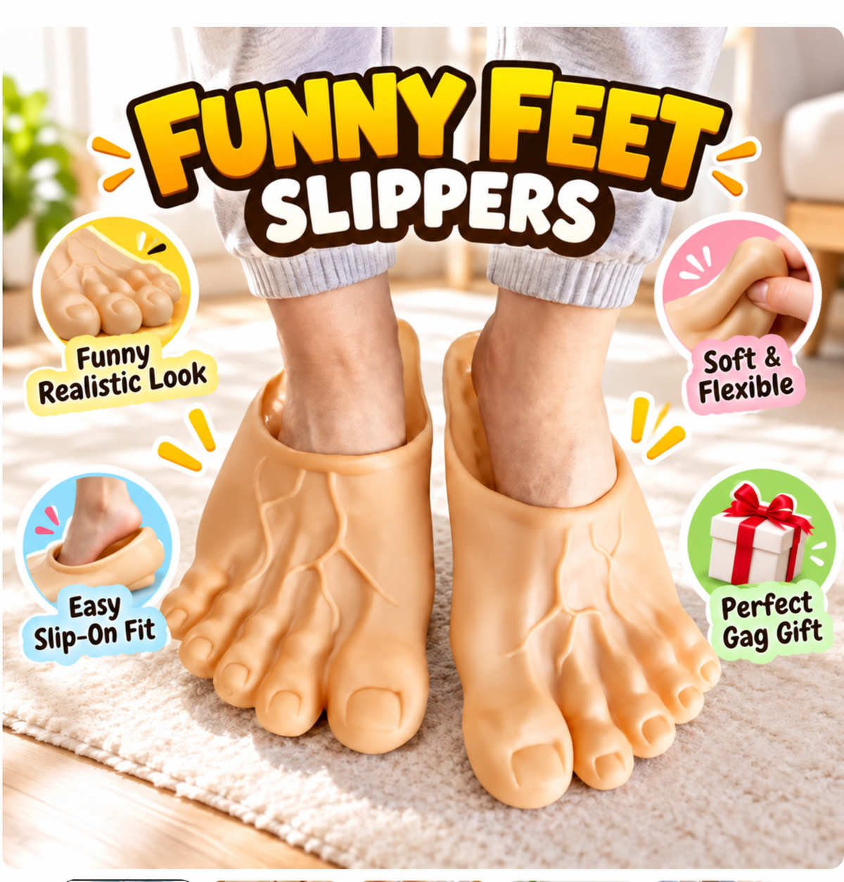 🦶 Bigfoot Feet Slippers – The Gag Gift That Steals Every Room